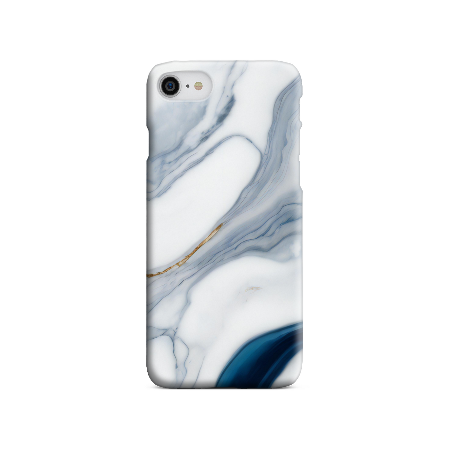 Blue Marble Print Slim Phone Case