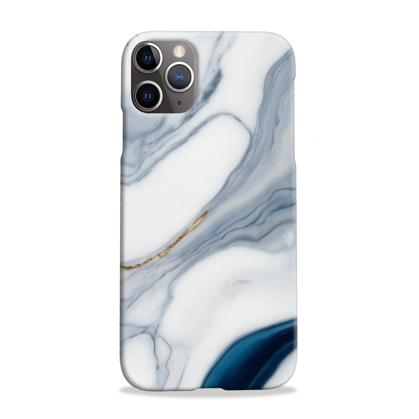 Blue Marble Print Slim Phone Case