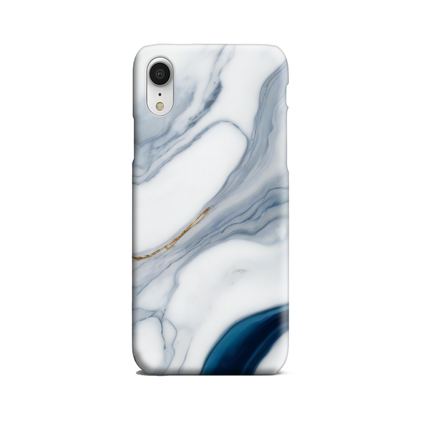 Blue Marble Print Slim Phone Case