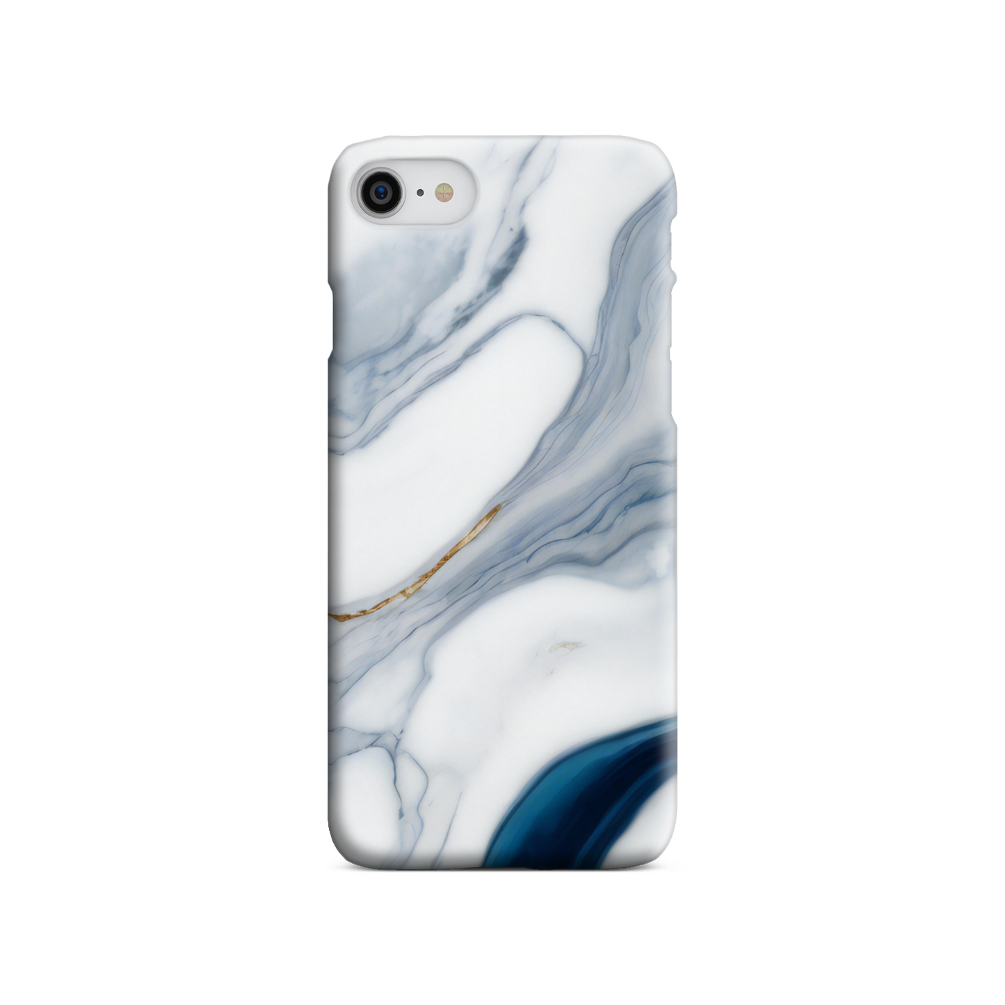 Blue Marble Print Slim Phone Case