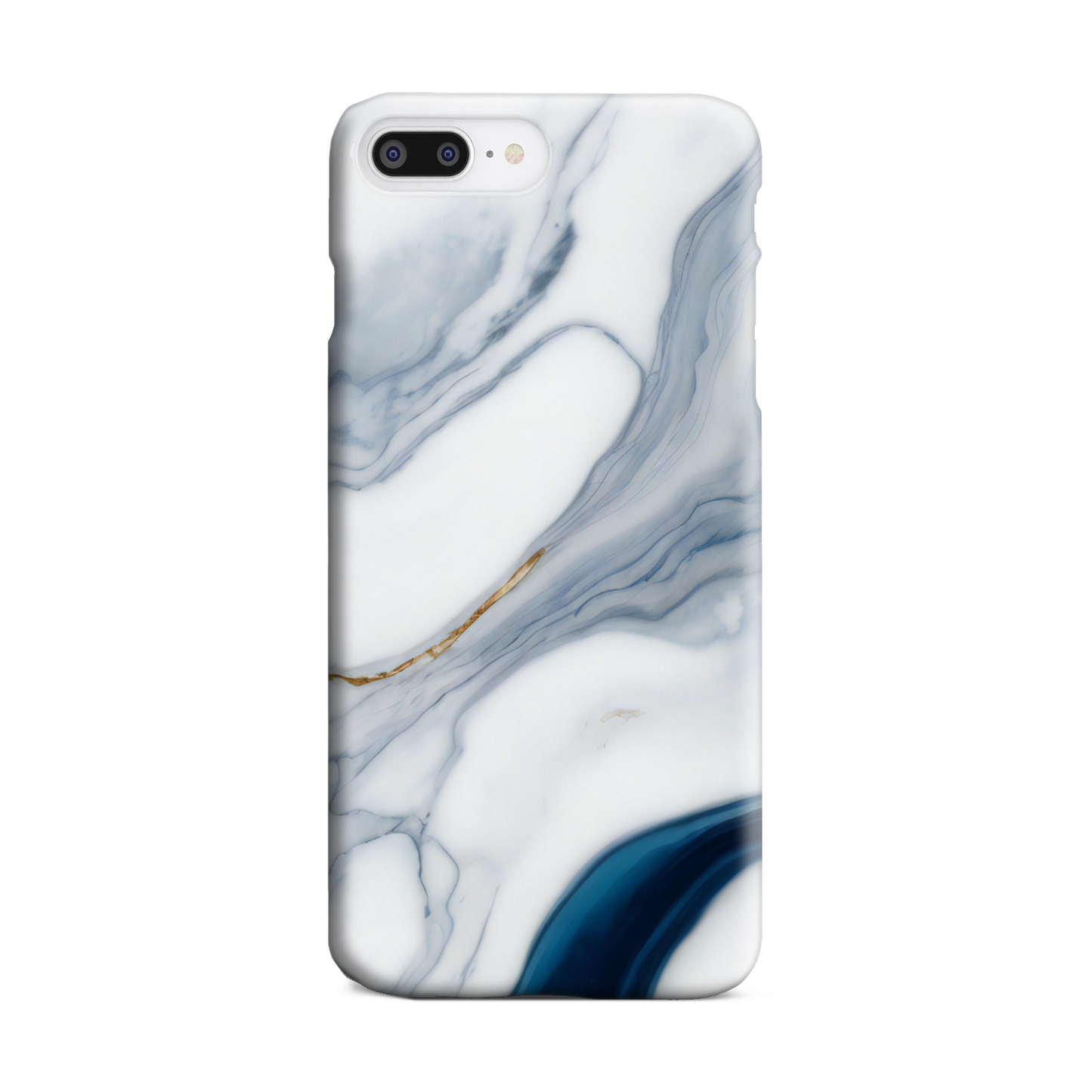 Blue Marble Print Slim Phone Case