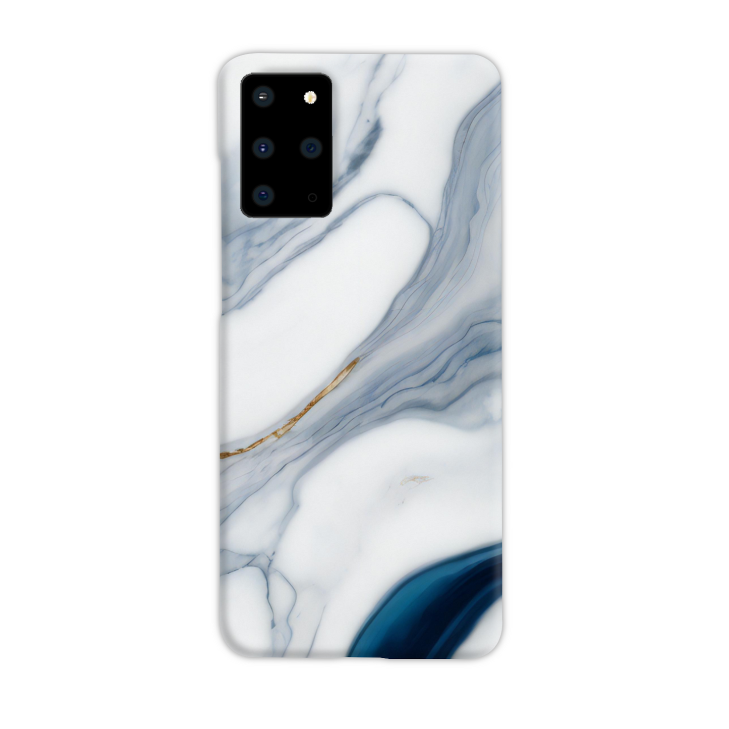 Blue Marble Print Slim Phone Case