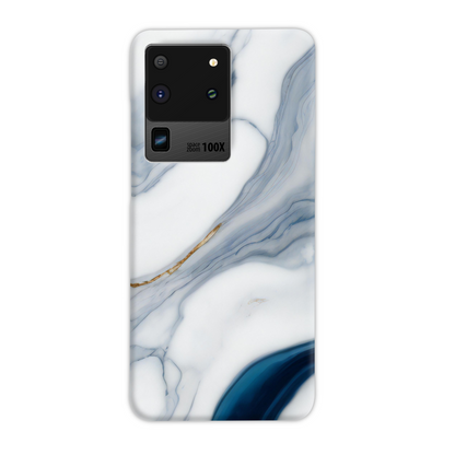 Blue Marble Print Slim Phone Case