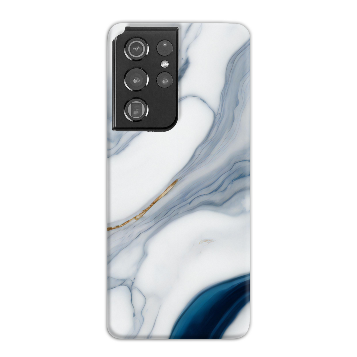 Blue Marble Print Slim Phone Case