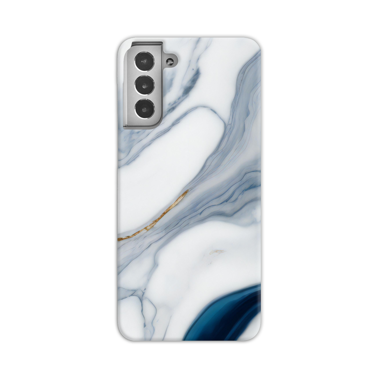 Blue Marble Print Slim Phone Case