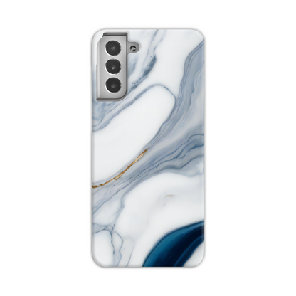 Blue Marble Print Slim Phone Case