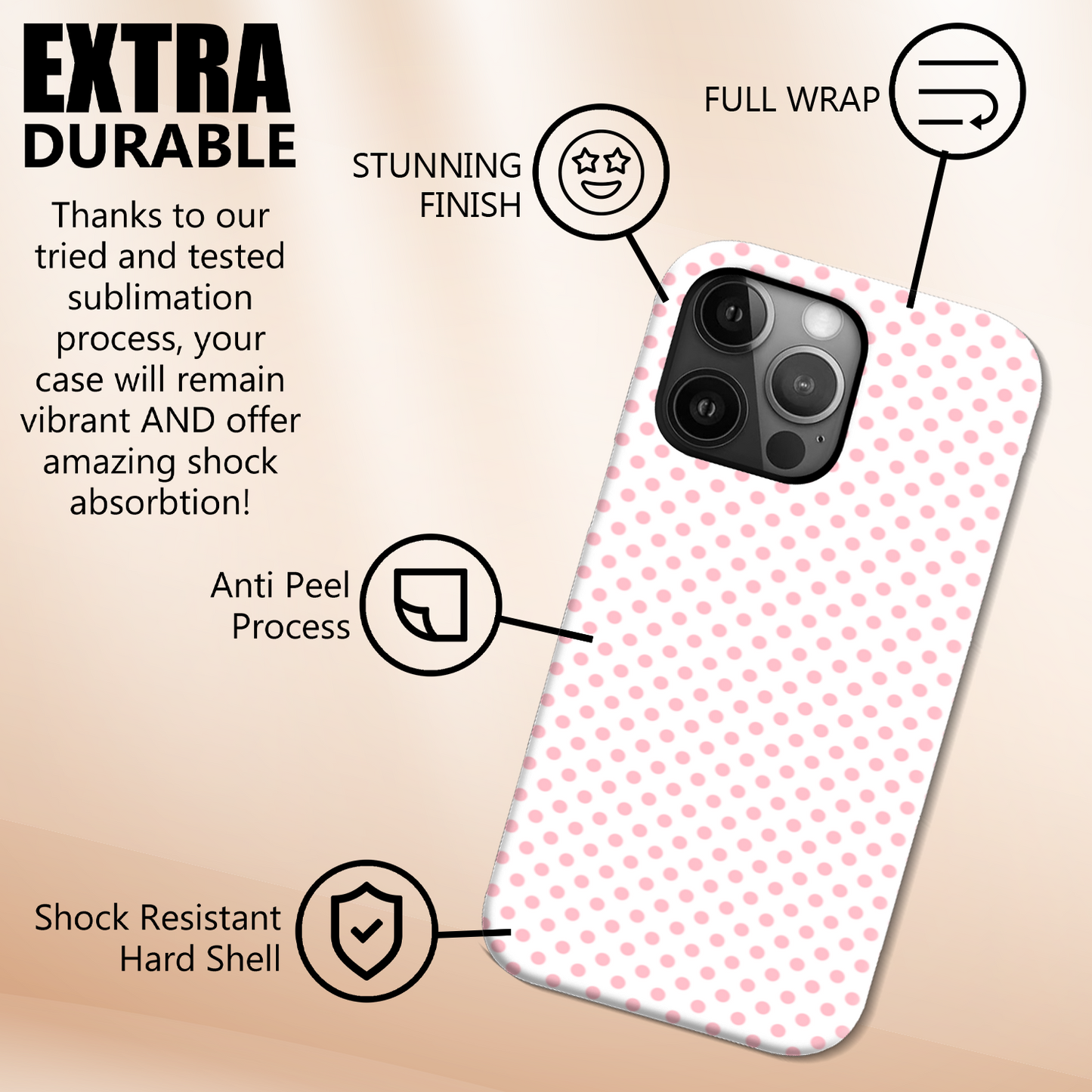 Pink Dots Tough Phone Case