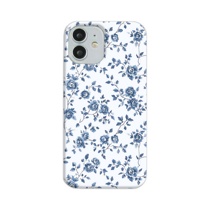 Blue Florals Slim Phone Case