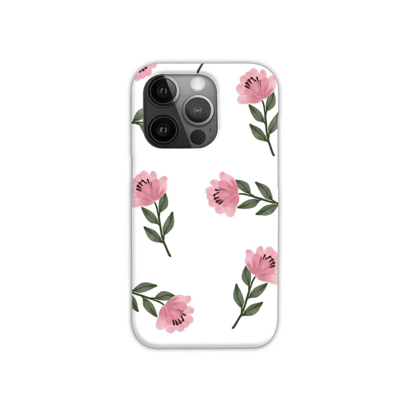 Pink Flower Slim Phone Case