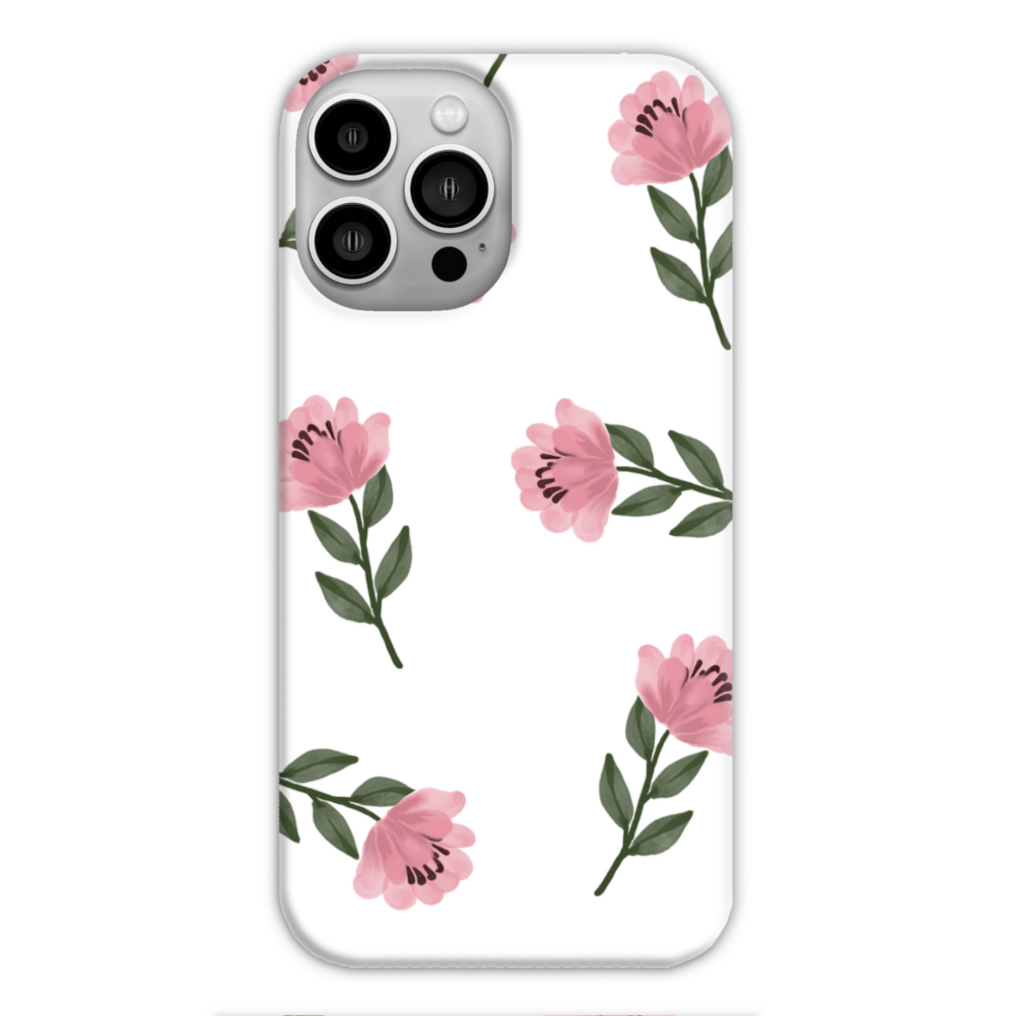 Pink Flower Slim Phone Case