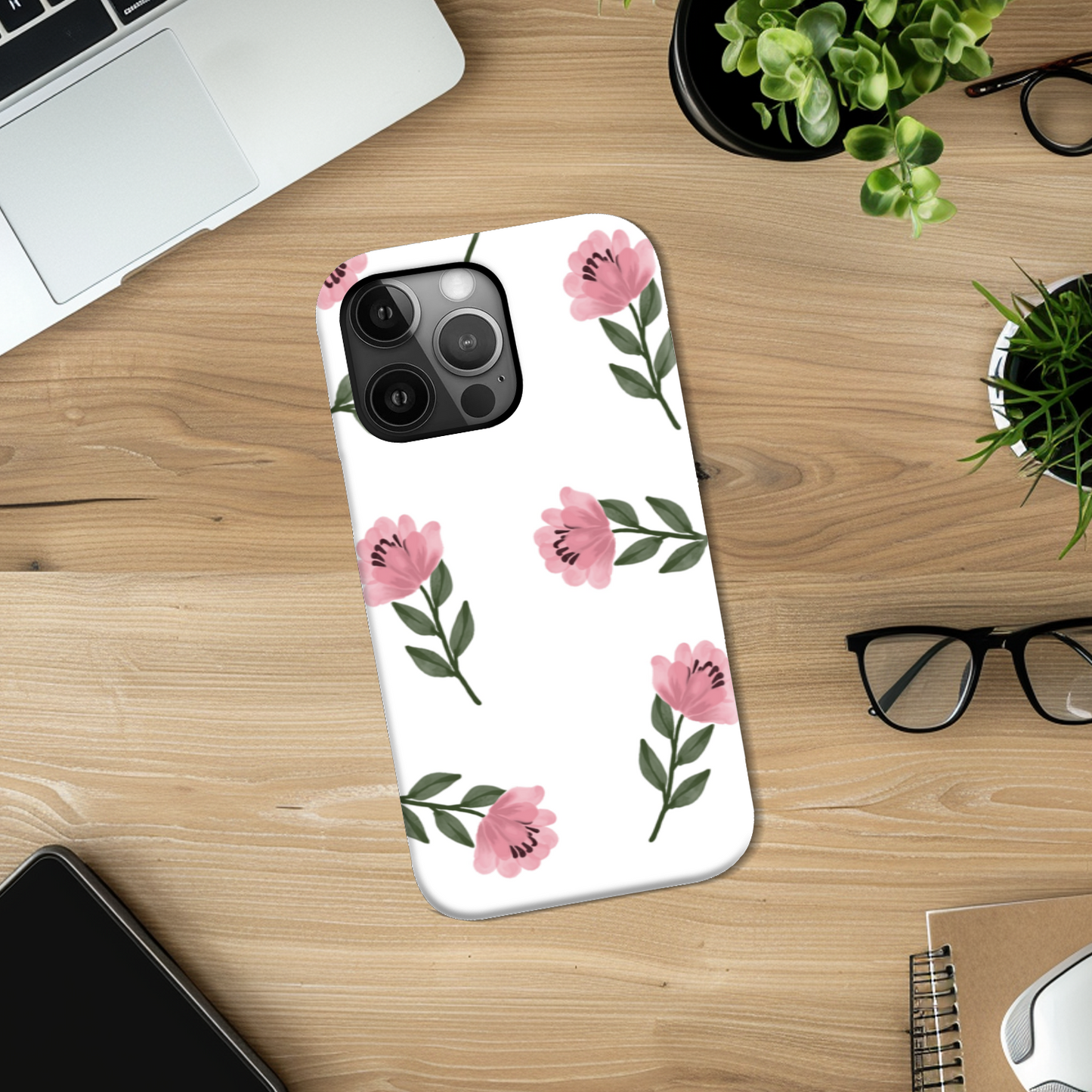 Pink Flower Slim Phone Case