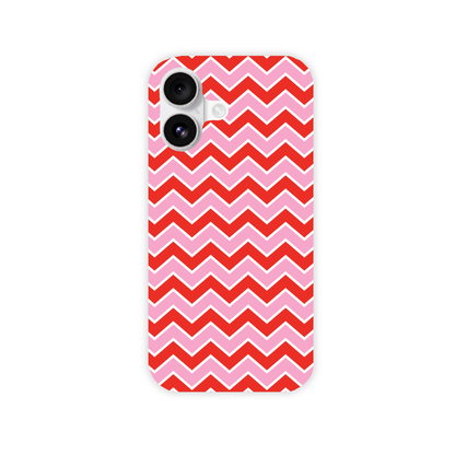 Pink and Red Zig Zag Slim Phone Case