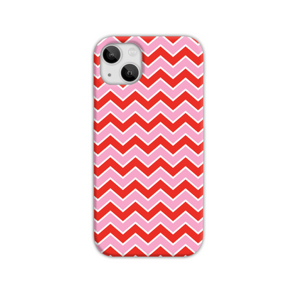 Pink and Red Zig Zag Slim Phone Case