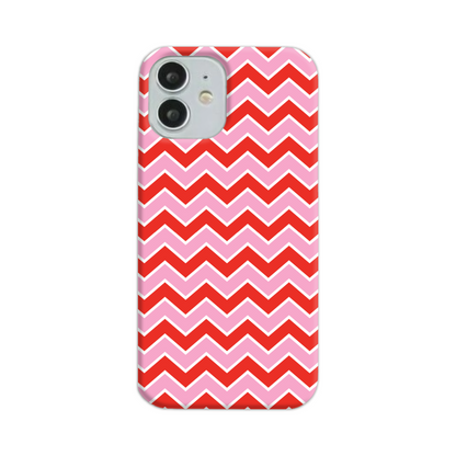 Pink and Red Zig Zag Slim Phone Case