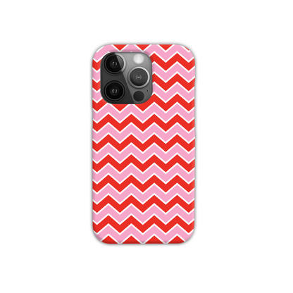 Pink and Red Zig Zag Slim Phone Case