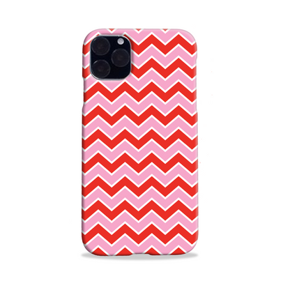 Pink and Red Zig Zag Slim Phone Case