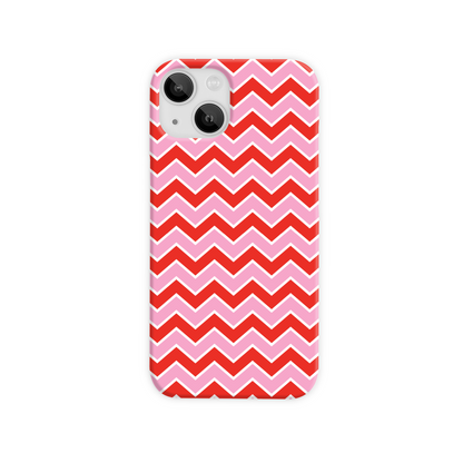 Pink and Red Zig Zag Slim Phone Case