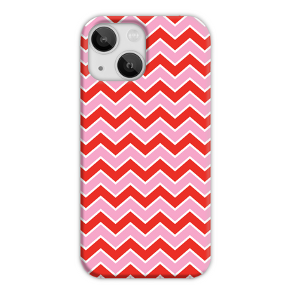 Pink and Red Zig Zag Slim Phone Case