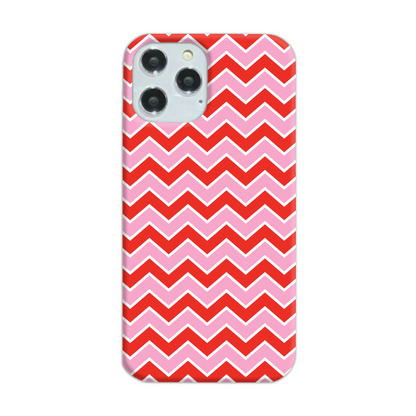 Pink and Red Zig Zag Slim Phone Case