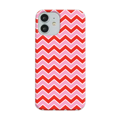 Pink and Red Zig Zag Slim Phone Case