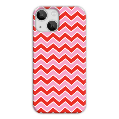 Pink and Red Zig Zag Slim Phone Case