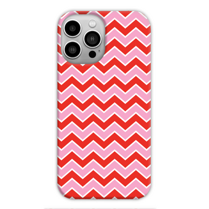 Pink and Red Zig Zag Slim Phone Case