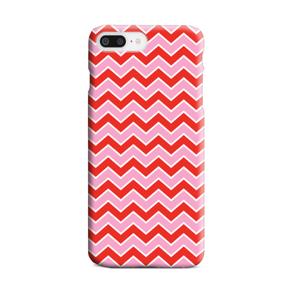 Pink and Red Zig Zag Slim Phone Case