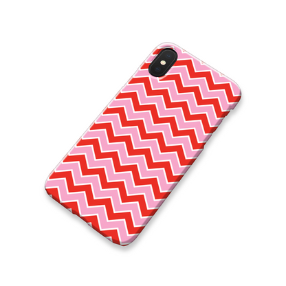 Pink and Red Zig Zag Slim Phone Case