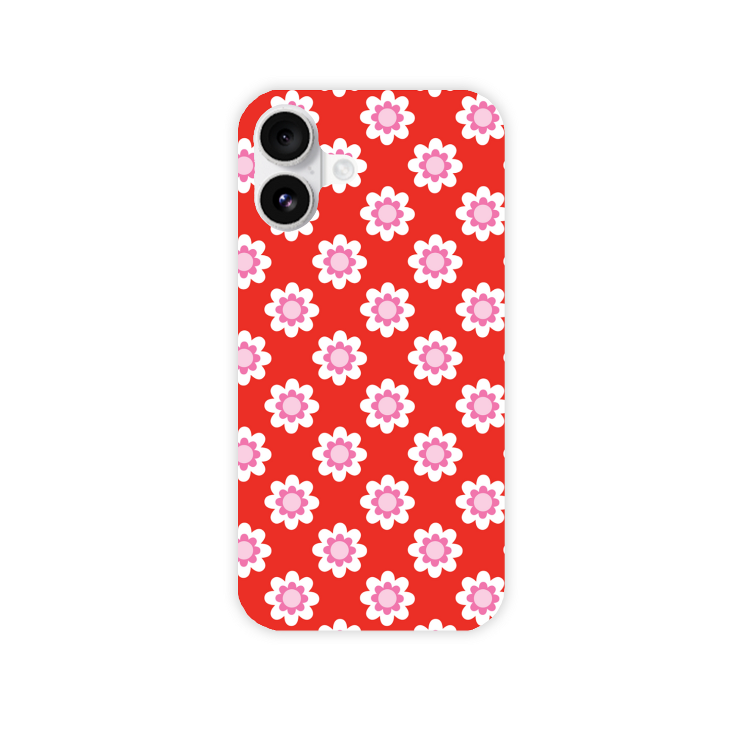 Red Floral Slim Phone Case