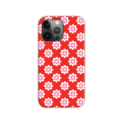 Red Floral Slim Phone Case