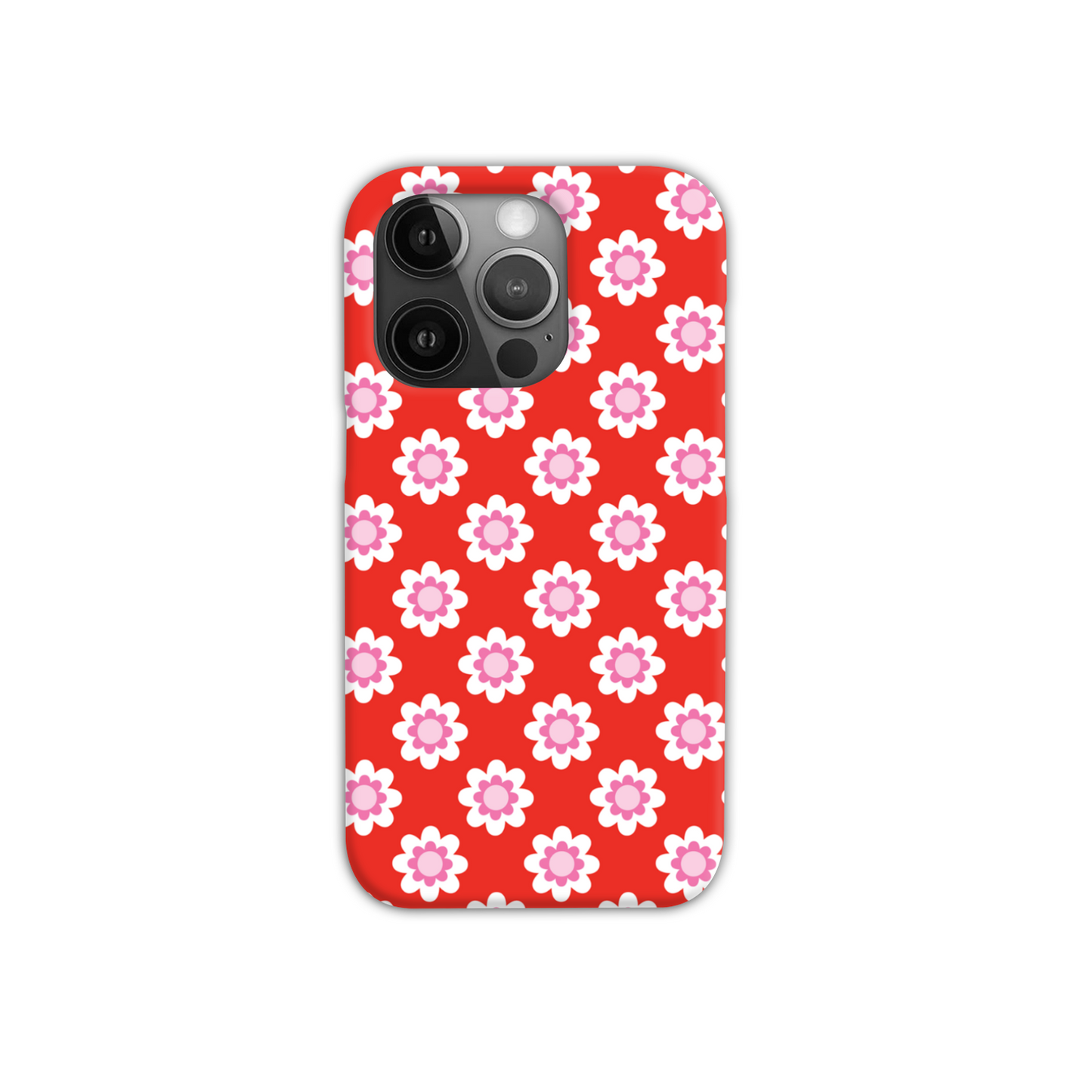 Red Floral Slim Phone Case