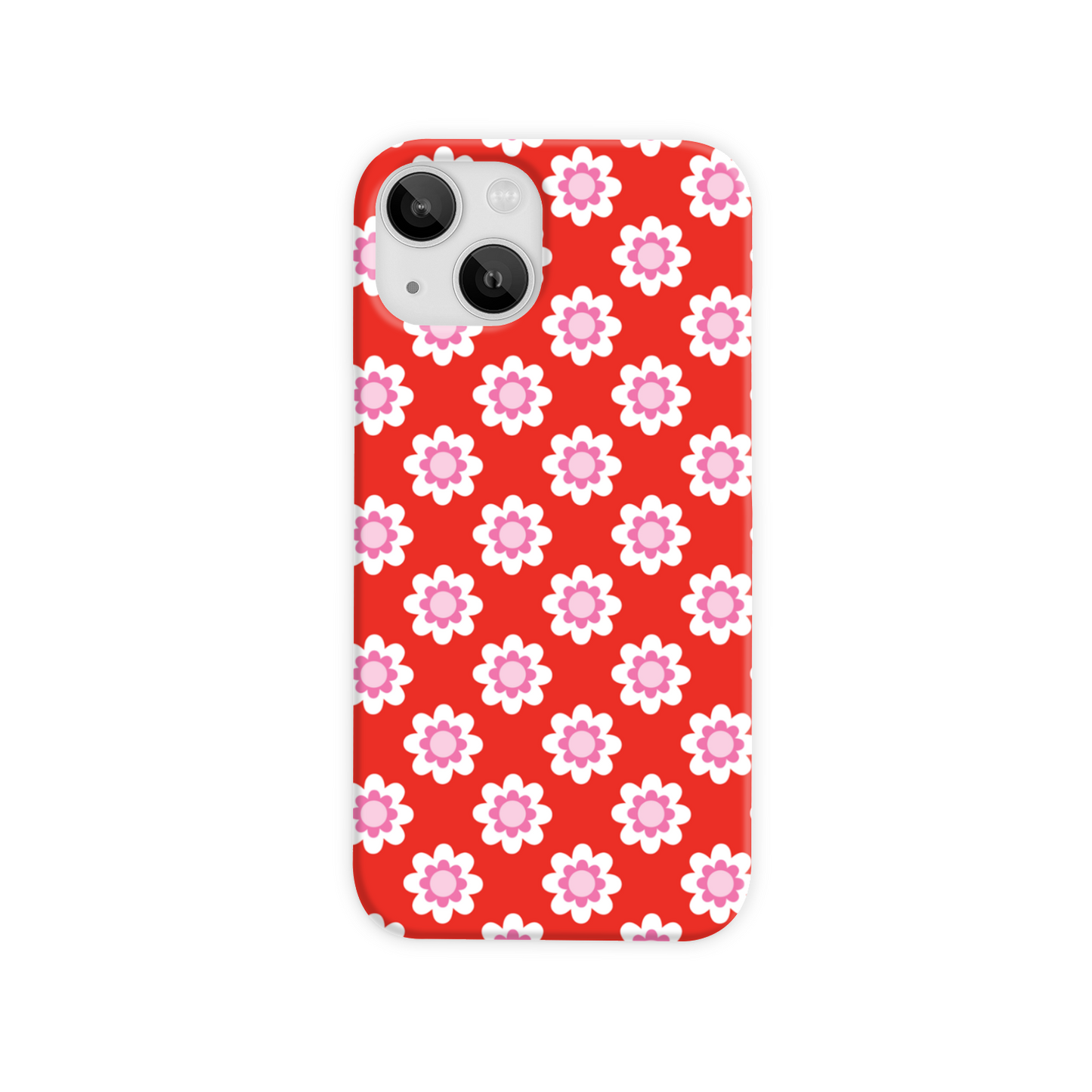 Red Floral Slim Phone Case