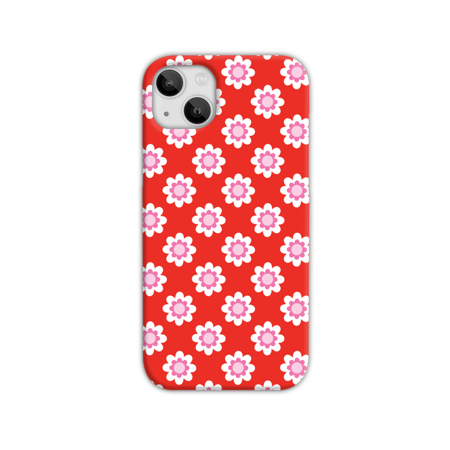 Red Floral Slim Phone Case