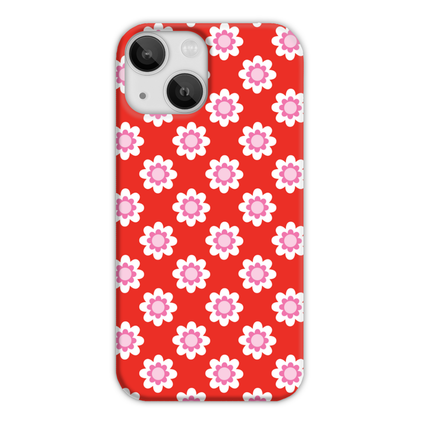 Red Floral Slim Phone Case