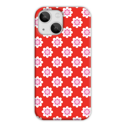 Red Floral Slim Phone Case