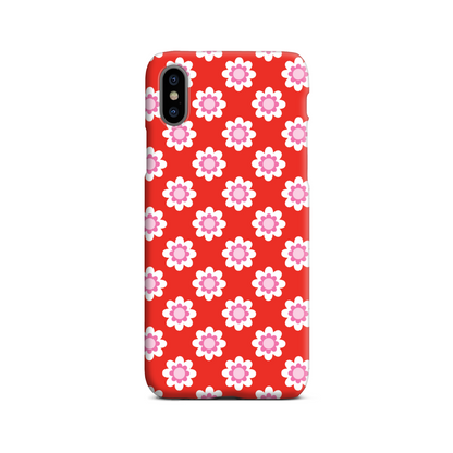 Red Floral Slim Phone Case