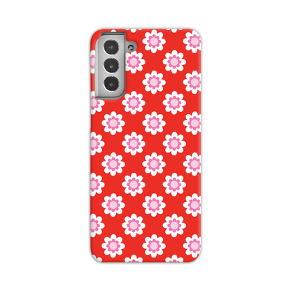 Red Floral Slim Phone Case