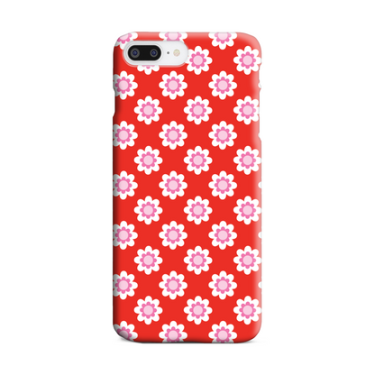 Red Floral Slim Phone Case