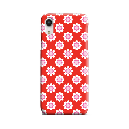 Red Floral Slim Phone Case