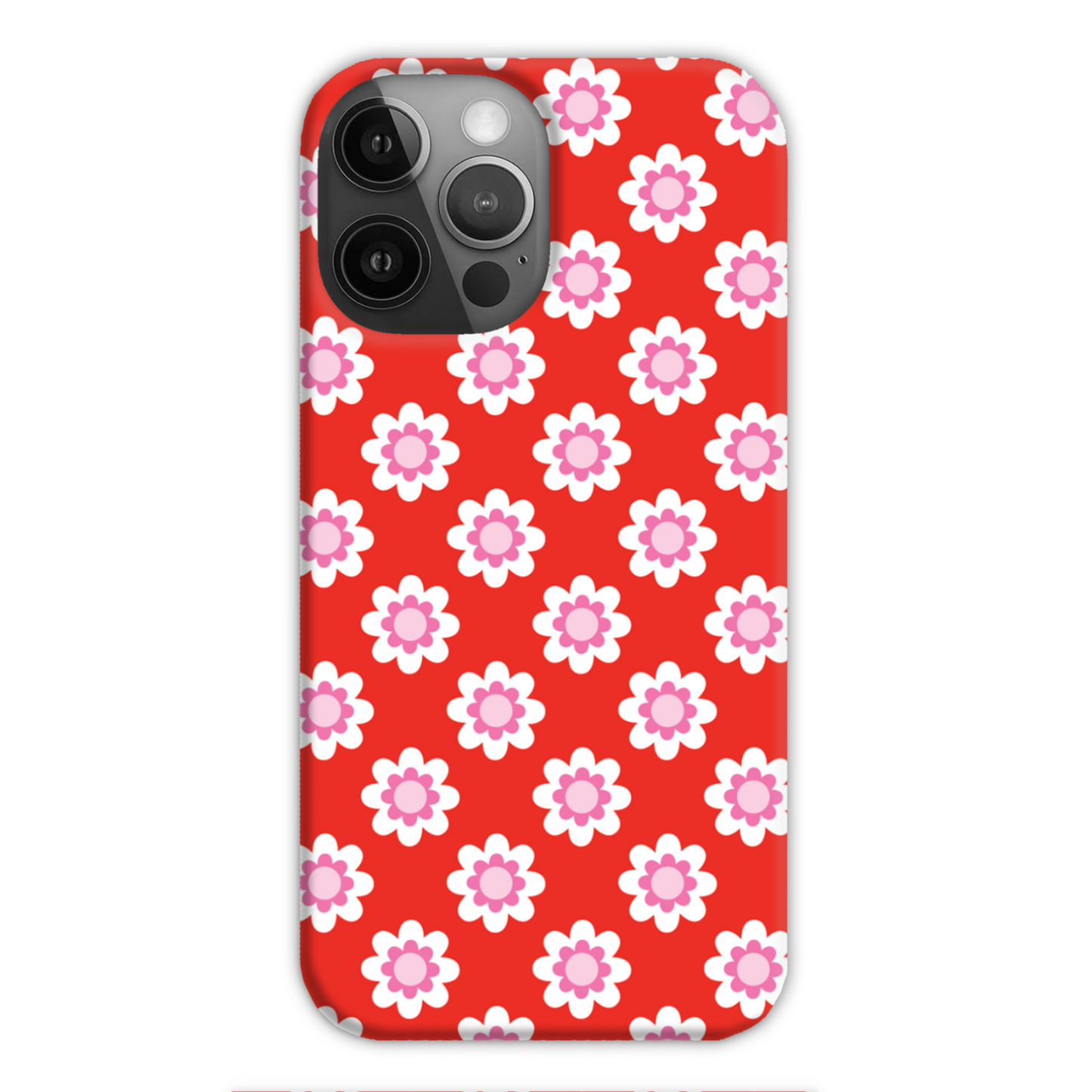 Red Floral Slim Phone Case