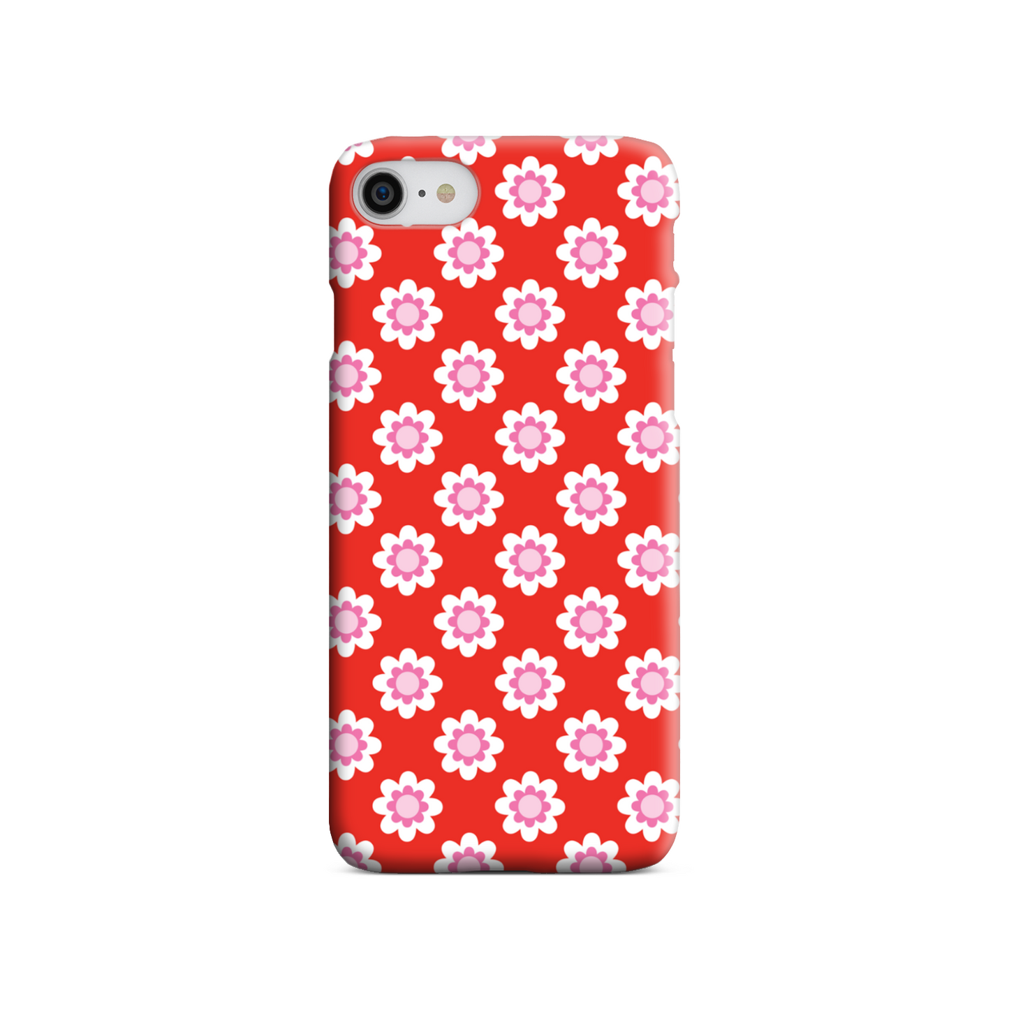 Red Floral Slim Phone Case