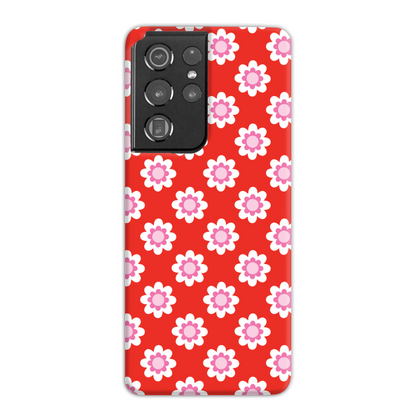 Red Floral Slim Phone Case
