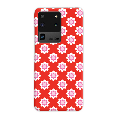Red Floral Slim Phone Case