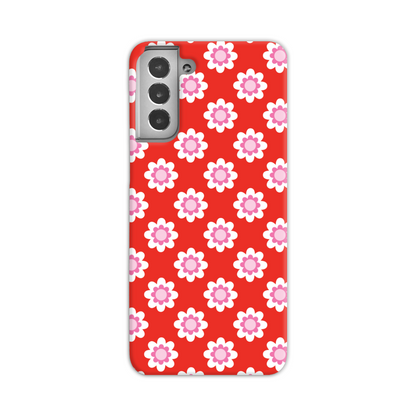 Red Floral Slim Phone Case