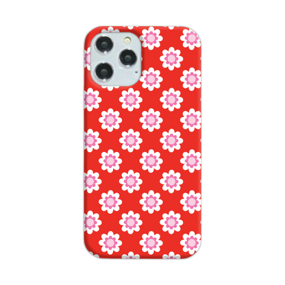 Red Floral Slim Phone Case