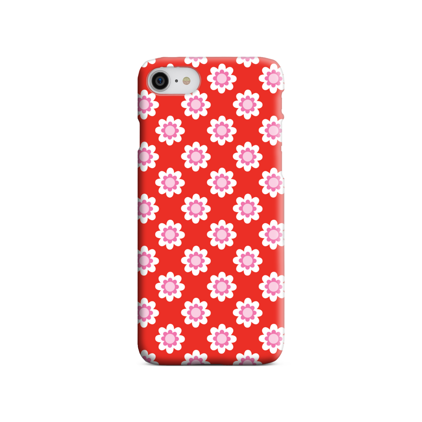 Red Floral Slim Phone Case