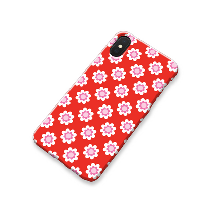 Red Floral Slim Phone Case