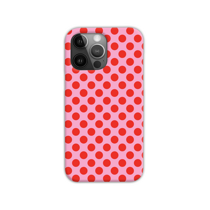 Pink and Red Spot Slim Phone Case