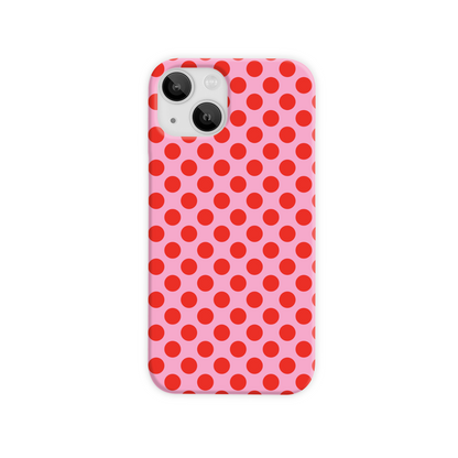 Pink and Red Spot Slim Phone Case