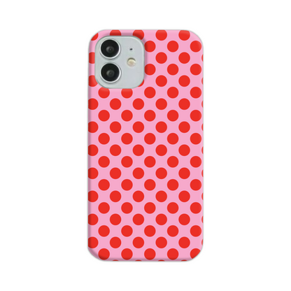 Pink and Red Spot Slim Phone Case